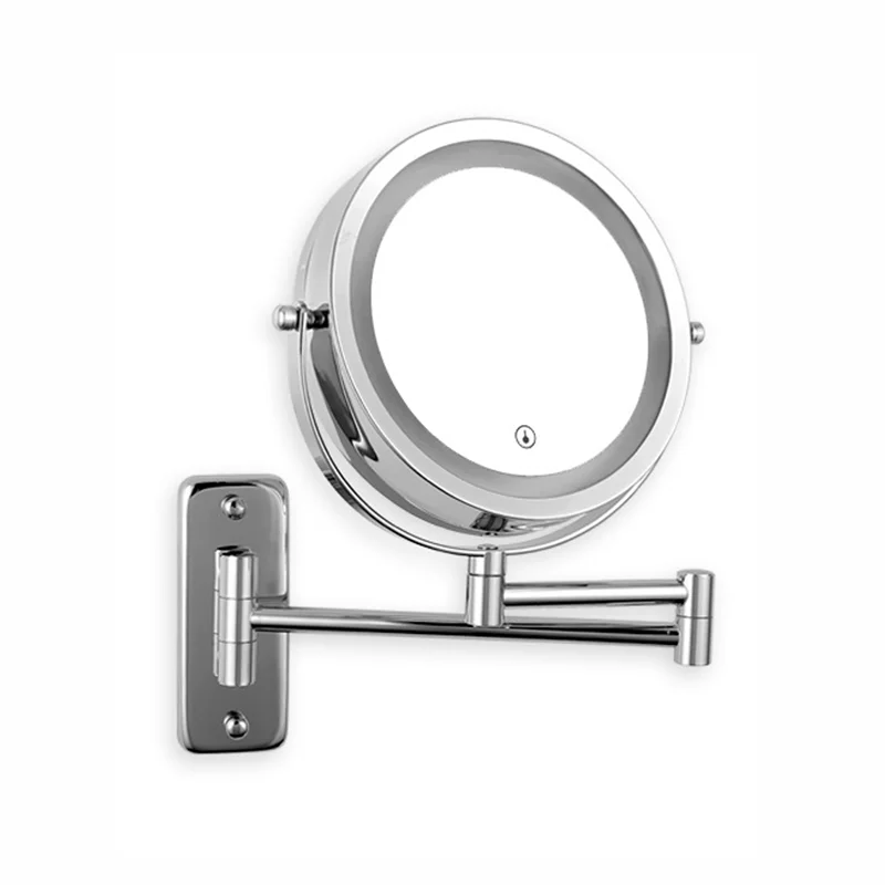 Miroir grossissant LED mural – bras extensible, x5 ou x10